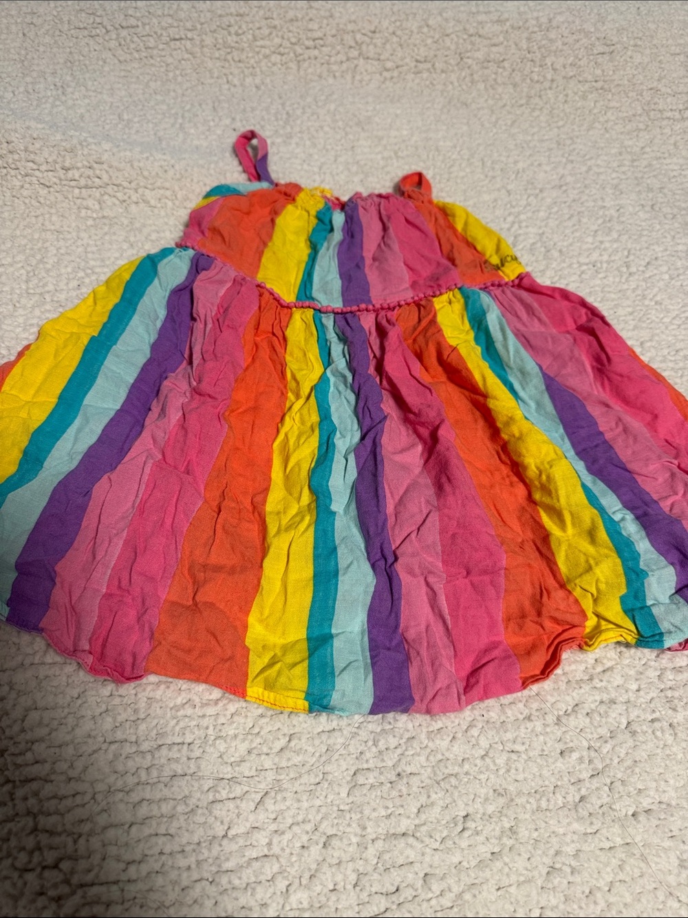 Juicy Couture Rainbow Stripe Sundress in Pink, Yellow, Purple, Blue